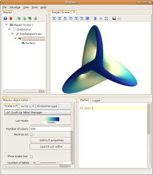 the Mayavi application