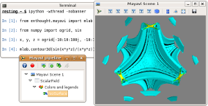 using Mayavi from IPython